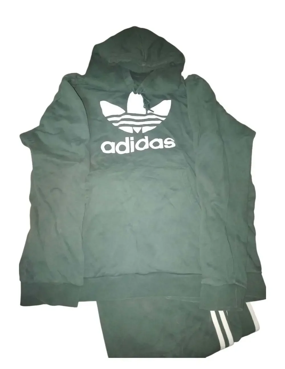 Adidas Originals Adicolor Classics Trefoil Hoodie/3-Stripes Sweatpants Green Set